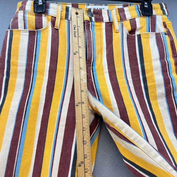Frame Women's Le High Straight Jeans Size 28 (6) Painterly Stripe Streetwear - Picture 4 of 14